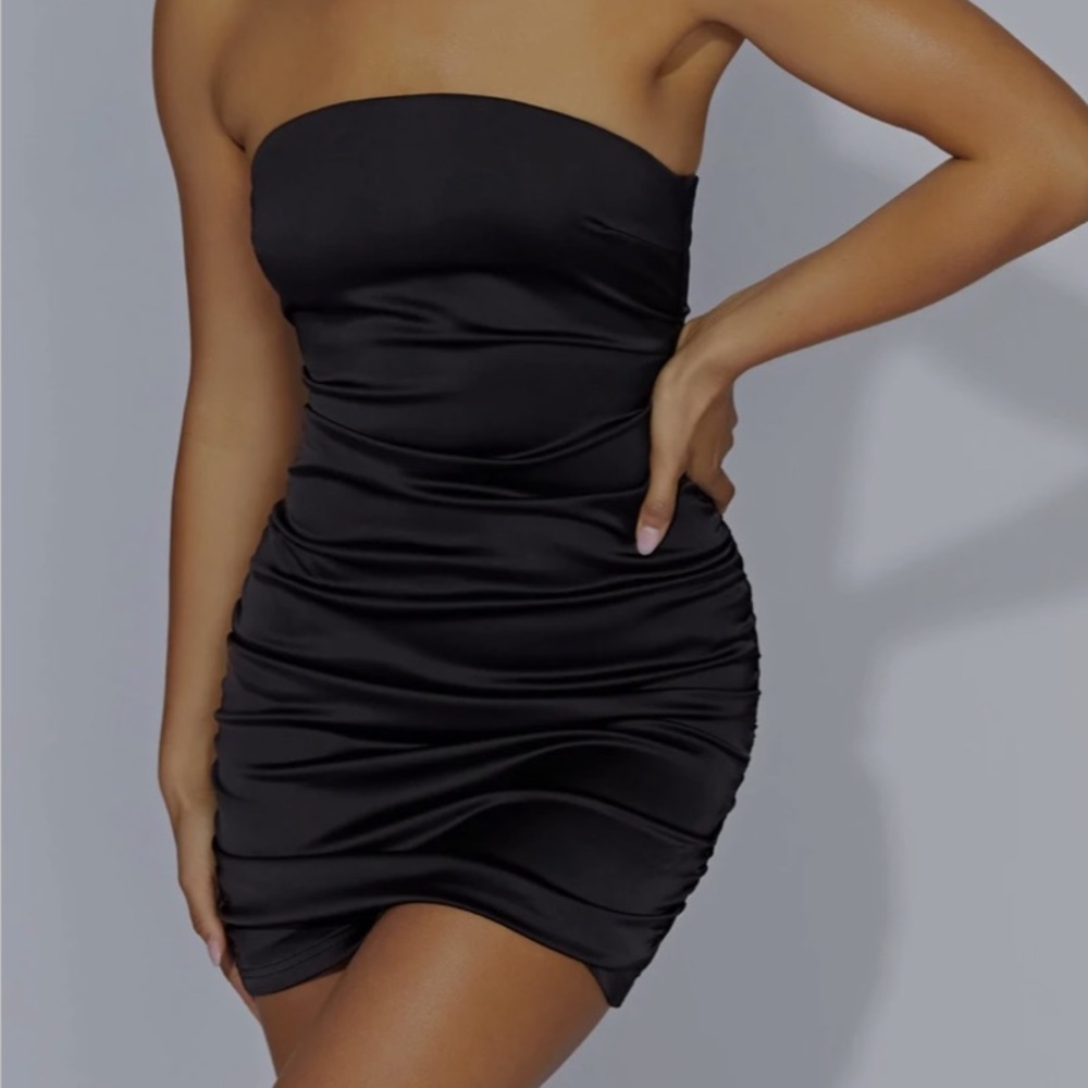 Meshki Corinne ruched mini dress